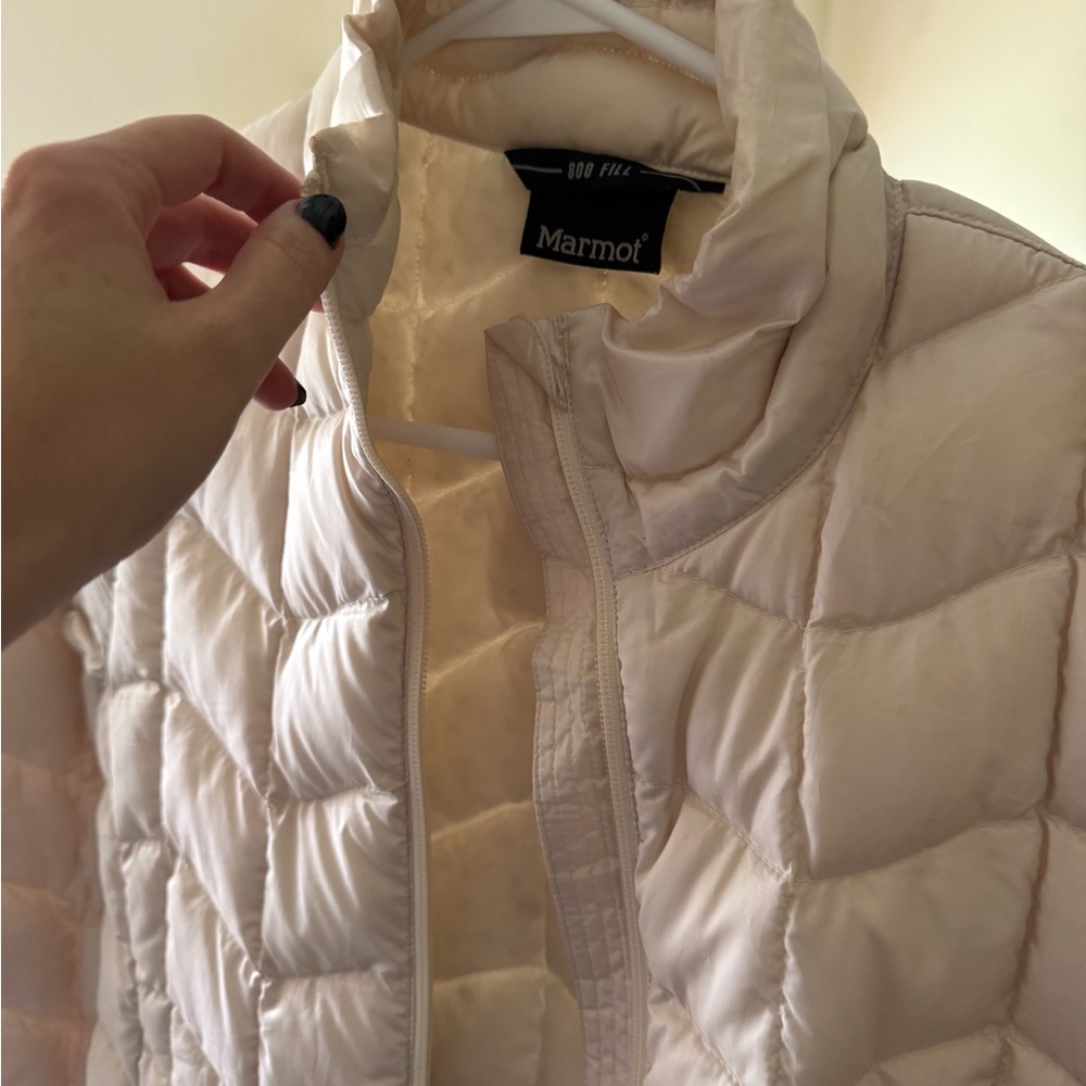 Marmot Women's Light Cream Puffer Jacket